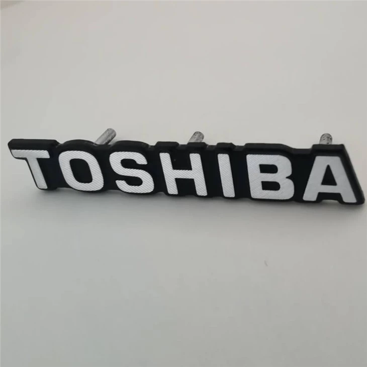 Chrome Metal Nickel Logo Stickers