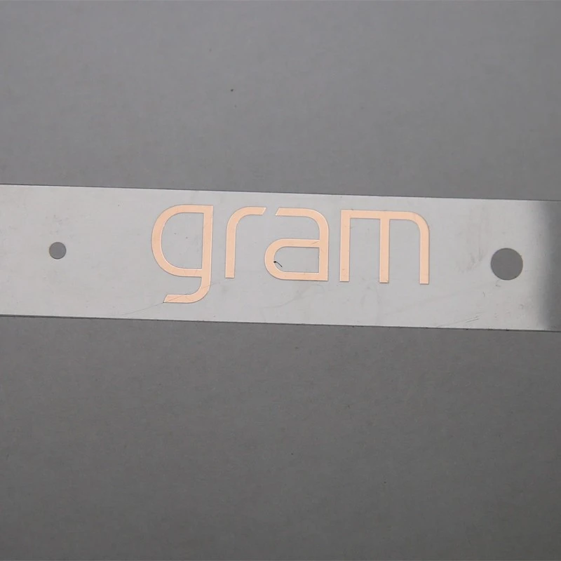 Metal Nickel Label Electroplated Gold Logo