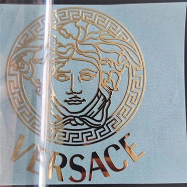 Metal Nickel Label Electroplated Gold Logo
